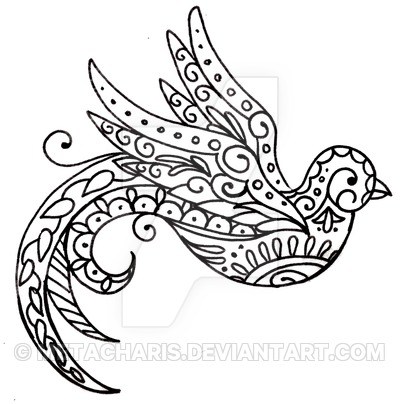 400x404 35 Elegant Bird Tattoo Design Ideas Entertainmentmesh - Bird Tattoo Sketch