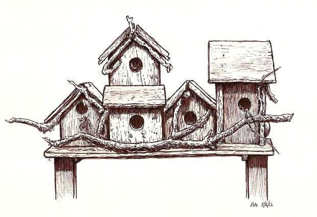 620x425 For The Birds Petescully - Birdhouse Sketch