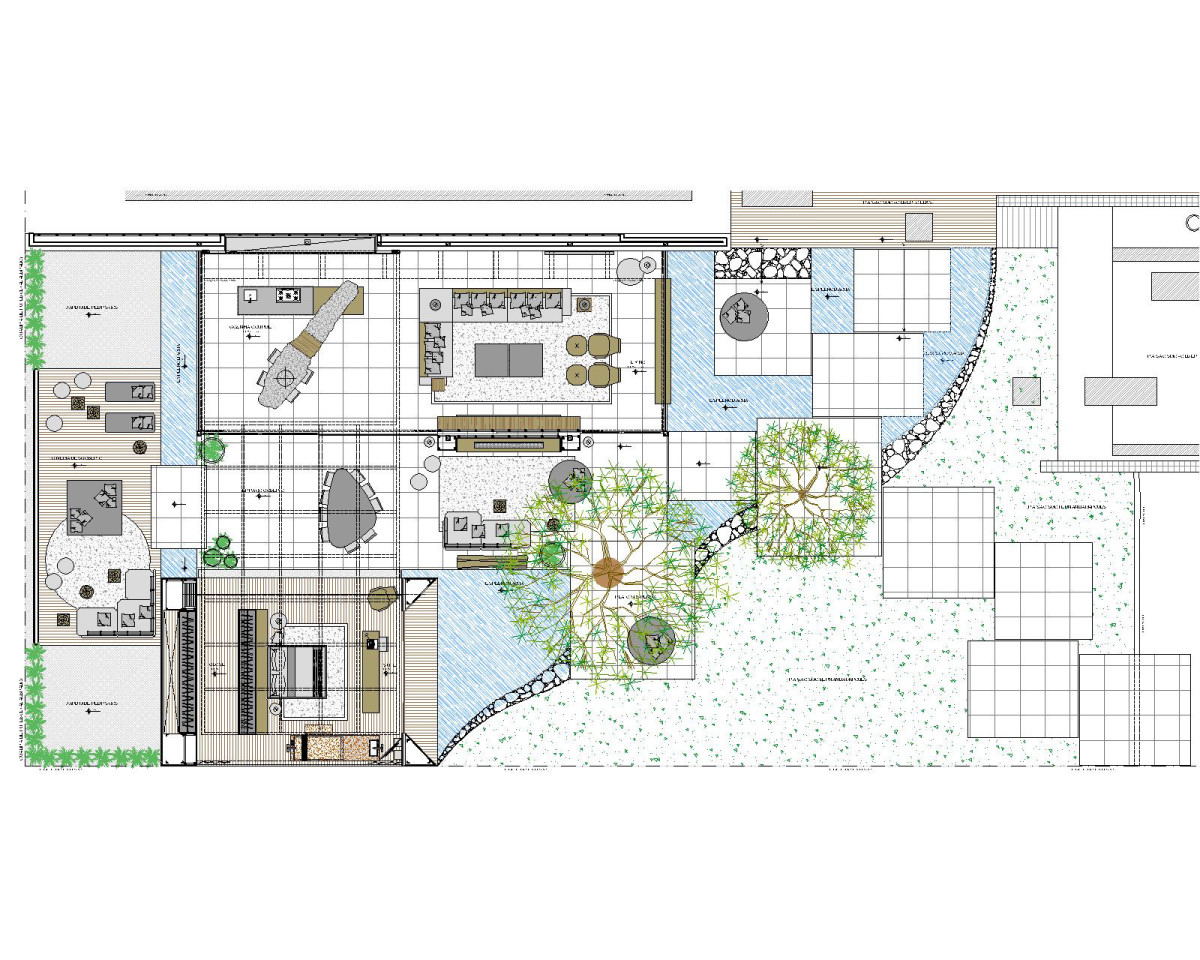 1200x960 Birds Eye View Sketch Of Indoor Outdoor House Interior, House - Birds Eye View Sketch