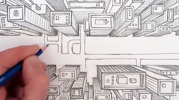 750x420 One Point Perspective Archives - Birds Eye View Sketch
