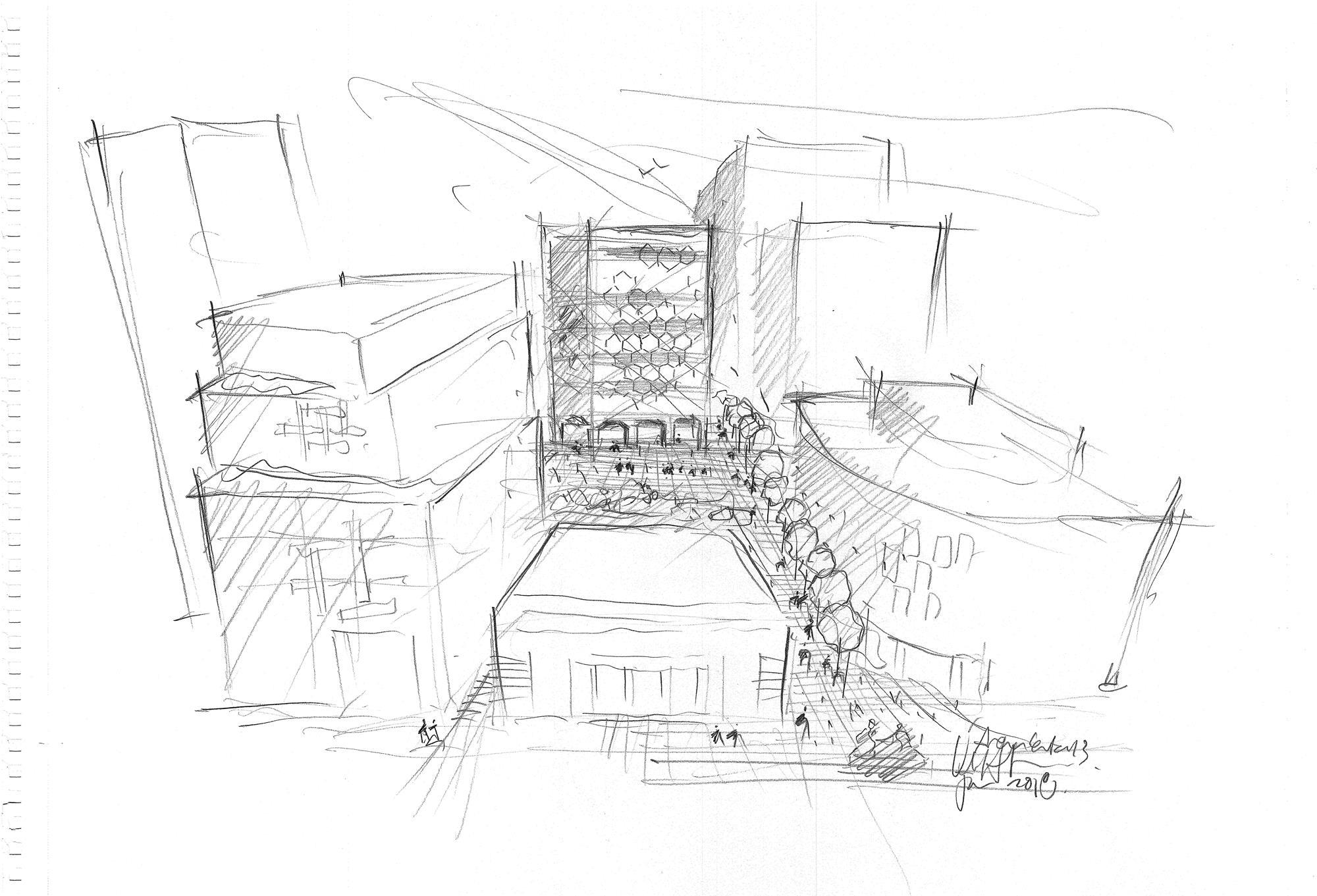 2000x1361 Sketch Of The Week Arena Central Masterplan, Birmingham - Birmingham Sketch