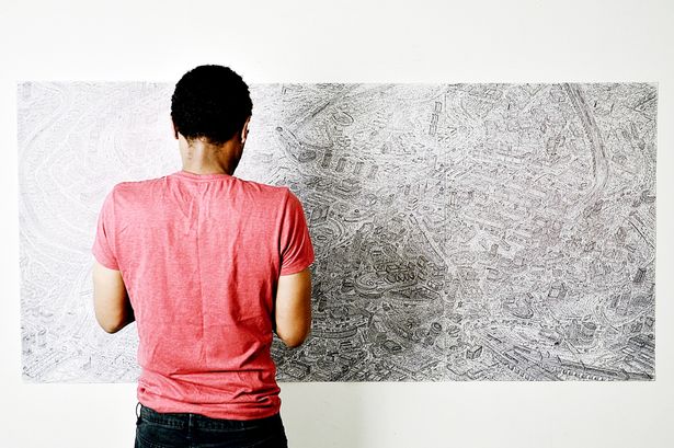 615x409 This Artist Has Sketched The Entire City Of Birmingham And Look - Birmingham Sketch