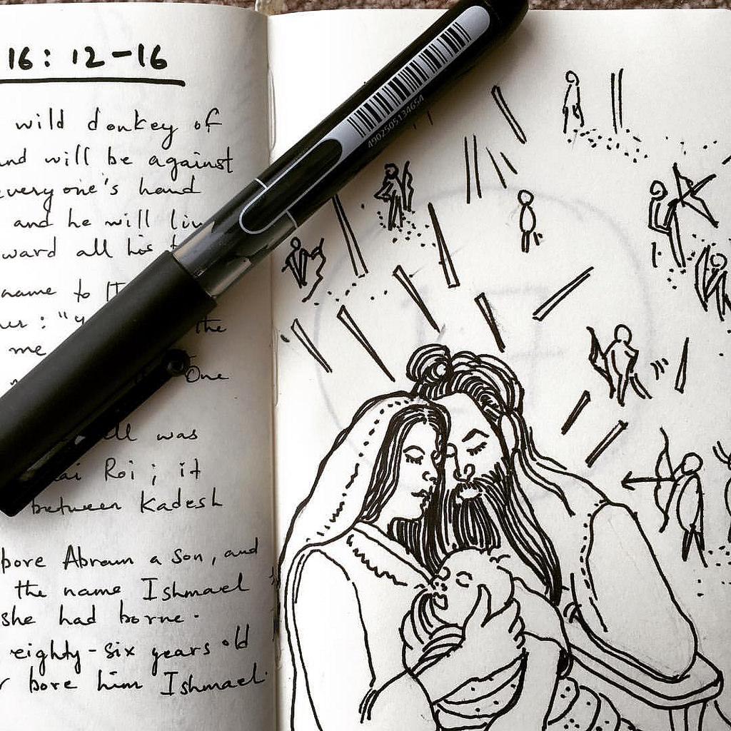 1024x1024 Planning Sketch - Birth Of Jesus Sketch