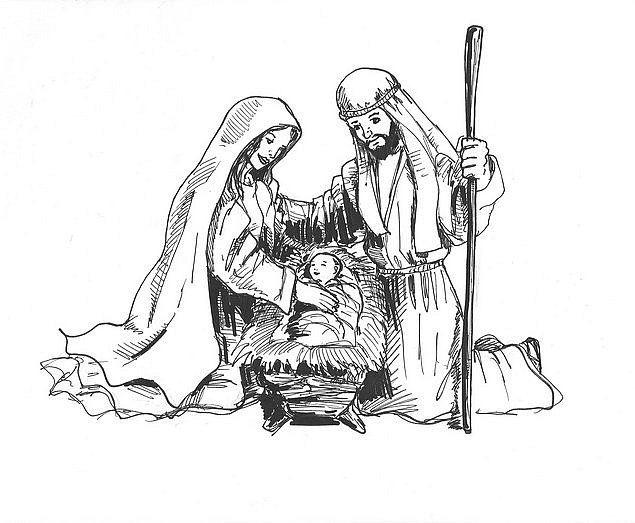 Birth Of Jesus Sketch at Explore collection of