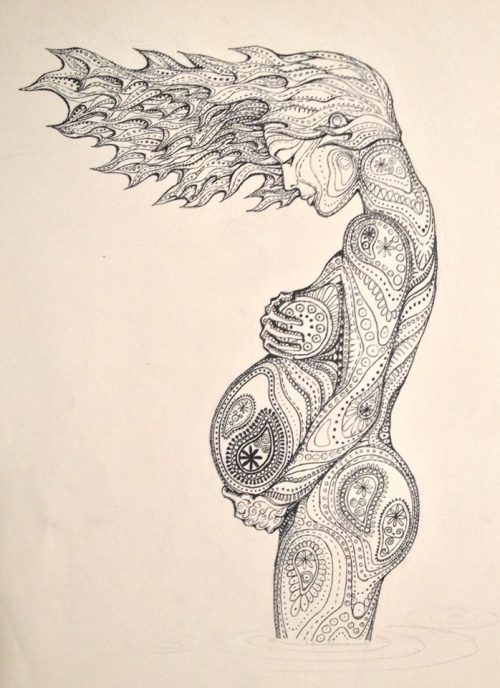 500x688 Federica Fiore Matter Of Birth An Alternative Birth Preparation - Birth Sketch