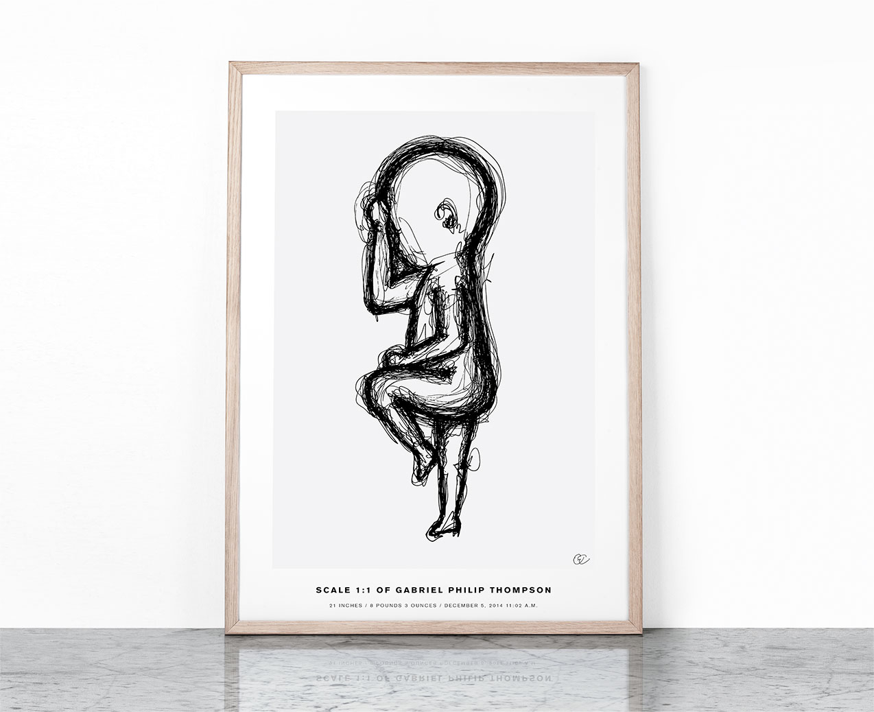 1274x1038 Kidsline Baby Sketches The Birth Poster In Scale 11 Birth - Birth Sketch