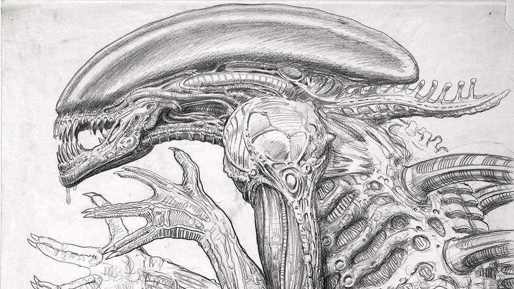 1024x576 Never Before Seen Sketches That Inspired The Birth Of Alien Wired - Birth Sketch