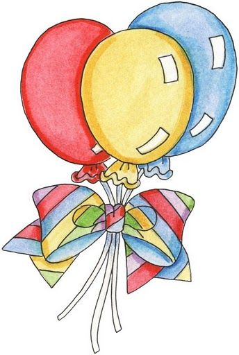 344x512 Birthday Balloons Drawing Happy Holidays! - Birthday Balloon Sketch