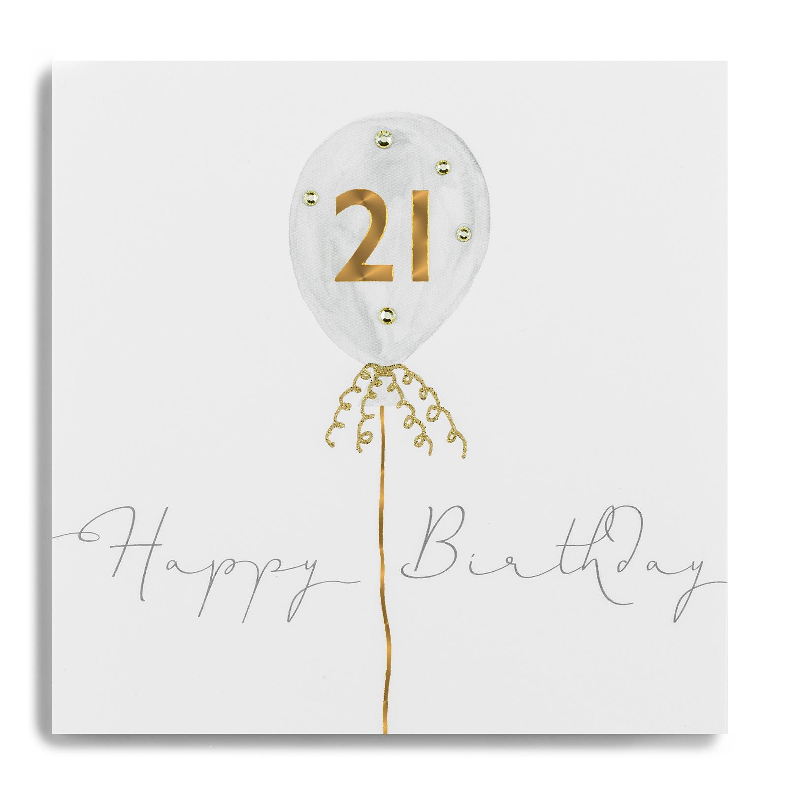 1600x1600 Cards 21st Happy Birthday Balloon - Birthday Balloon Sketch