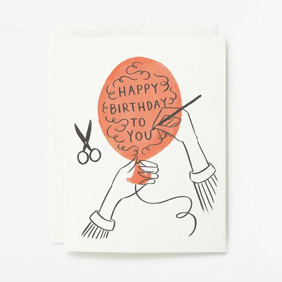 570x570 Happy Birthday Balloon Card Gather Green - Birthday Balloon Sketch