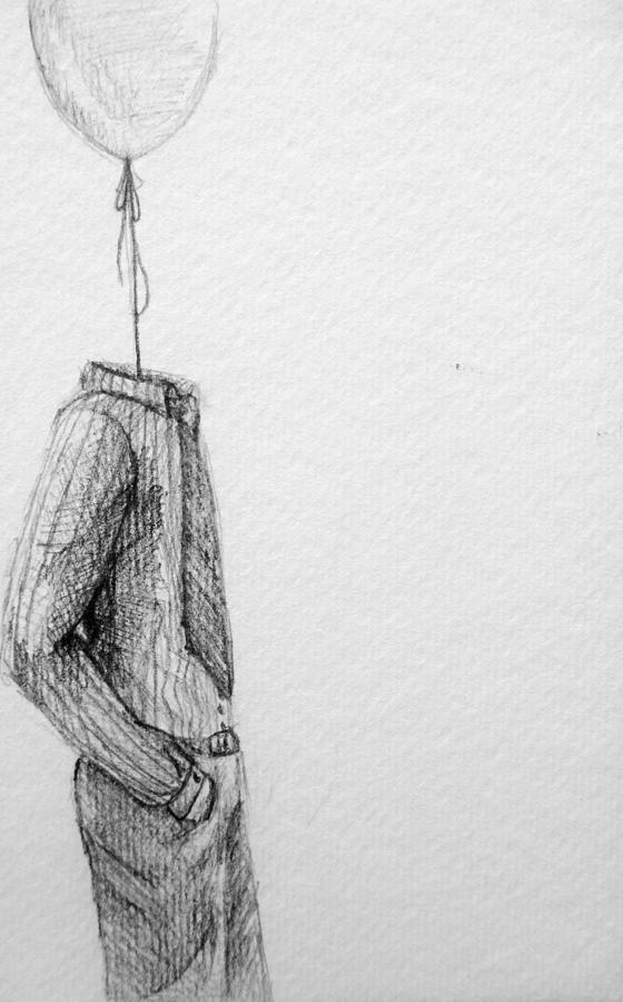 560x900 Happy Birthday Balloon Man Drawing By Holly Magar - Birthday Balloon Sketch