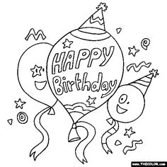 236x236 How To Draw Birthday Candle Coloring Pages Classroom Set Up - Birthday Balloon Sketch