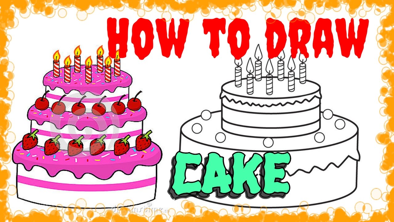 1280x720 How To Draw Realistic Art Pencil Drawing Draw Sketch - Birthday Cake Sketch