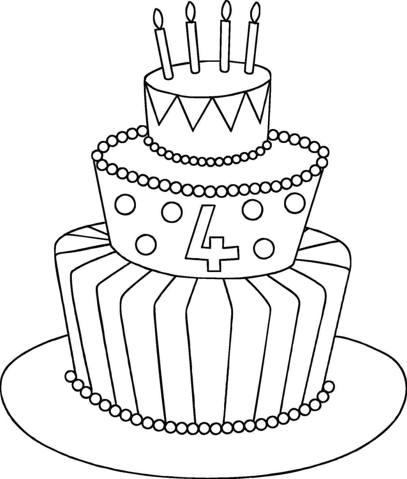 1410x1660 To Draw A How And Color For Rhyoutubecom How Beautiful Birthday - Birthday Cake Sketch