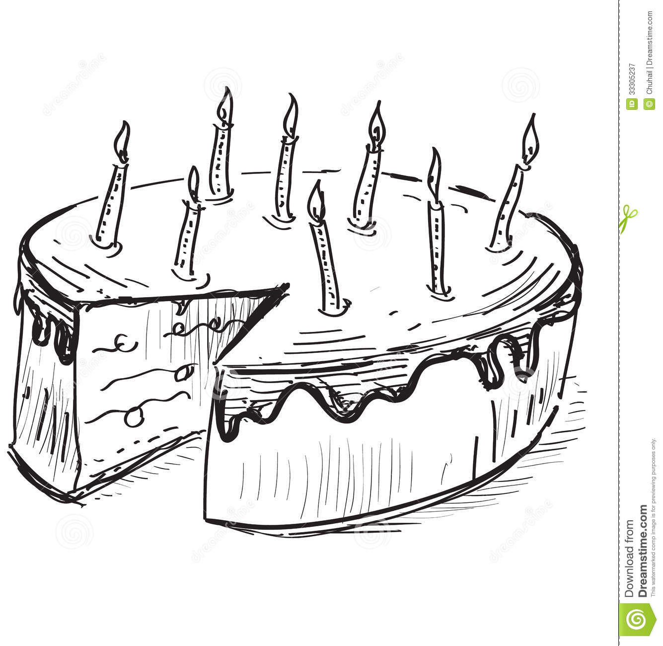 1335x1300 Birthday Cake Drawing Sketch - Birthday Cake Sketch