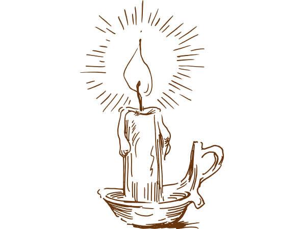 600x450 Drawing Candle Computer File - Birthday Candle Sketch