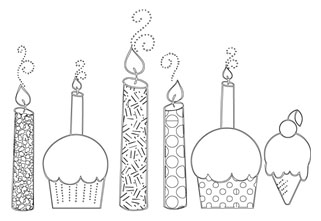 321x221 Fresh Fridays Birthday Wishes Card Using The Silhouette Sketch - Birthday Candle Sketch