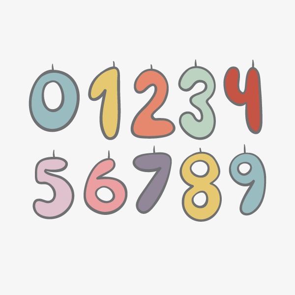600x600 Sketch Birthday Candle Numbers, Birthday Clipart, Numbers Clipart - Birthday Candle Sketch