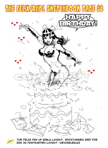 363x500 Birthday Card Sketch Van Felixfromac Media Amp Culture Cartoon - Birthday Card Sketch