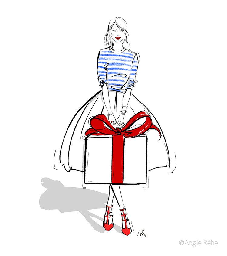 750x843 Angie Rehe Ar 30l Birthday Card - Birthday Girl Sketch