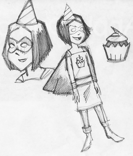 450x527 The Tom Cherry Experience Placemat Sketch Birthday Girl - Birthday Girl Sketch