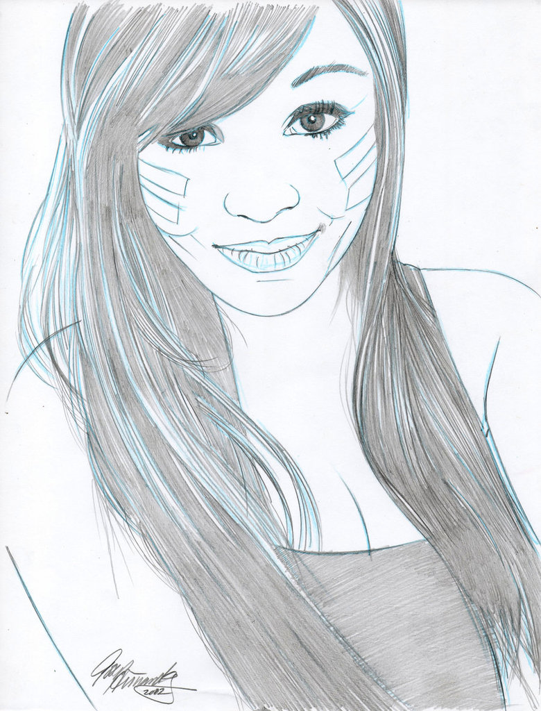 780x1024 Birthday Girl Pencil Sketch By Josjmh - Birthday Girl Sketch