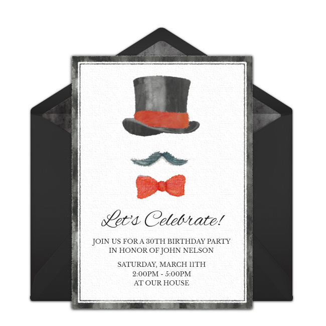650x650 Free Top Hat Sketch Invitations Markus Pienaar - Birthday Hat Sketch