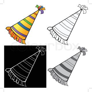 320x320 Hand Drawn, Cartoon, Sketch Illustration Of Birthday Hat Vector - Birthday Hat Sketch