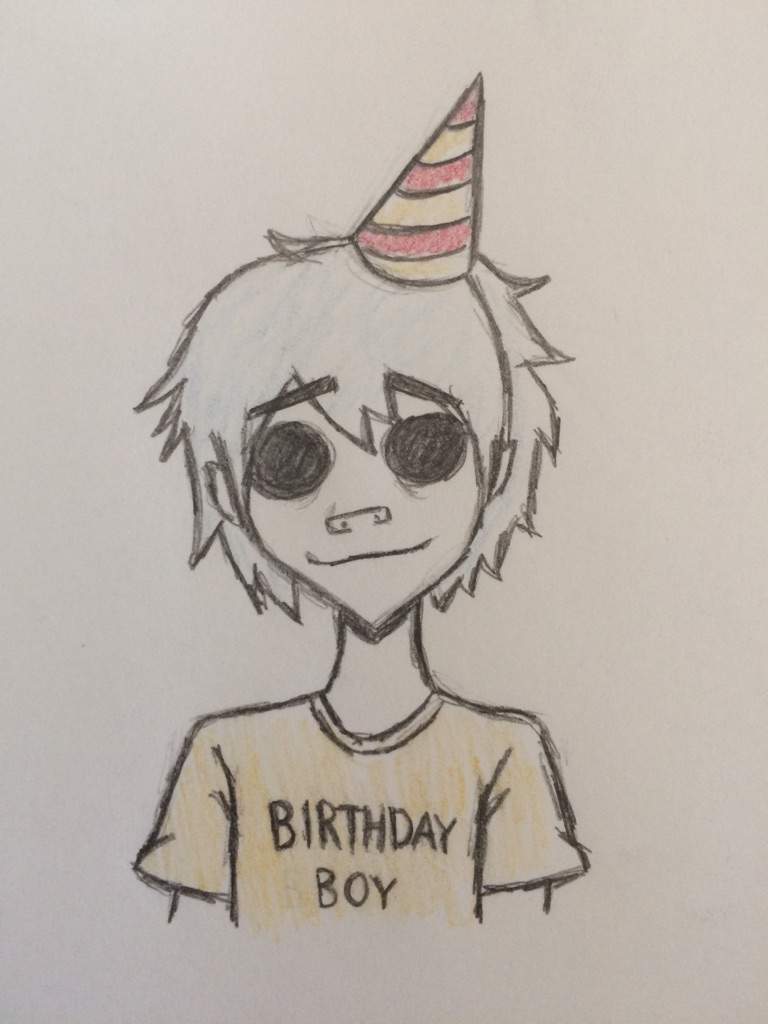 768x1024 2d Birthday Sketch Gorillaz Amino - Birthday Hat Sketch