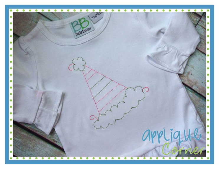 742x573 Applique Corner Applique Design Birthday Hat Sketch Embroidery Design - Birthday Hat Sketch