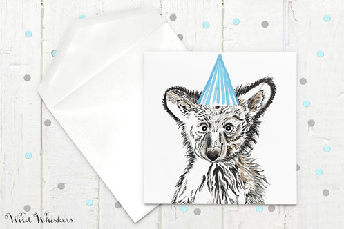 498x332 Baby Bear Birthday Hat Card - Birthday Hat Sketch