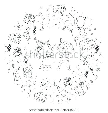 450x470 Kids ~ - Birthday Party Sketch