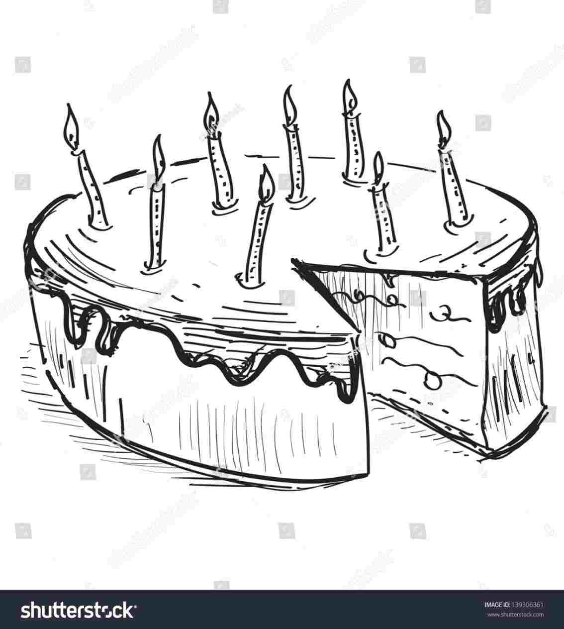 1134x1264 Drawings Birthday Cake Sketch Illustration Mg Childrenus Book S - Birthday Sketch Images