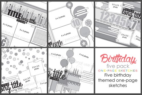 500x336 Simply Sketches Ebook March 2018 Birthday Wishes - Birthday Sketches