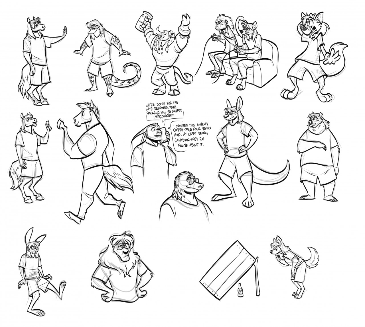 1280x1149 Birthday Sketches And Species Testing By Ffredxiii - Birthday Sketches