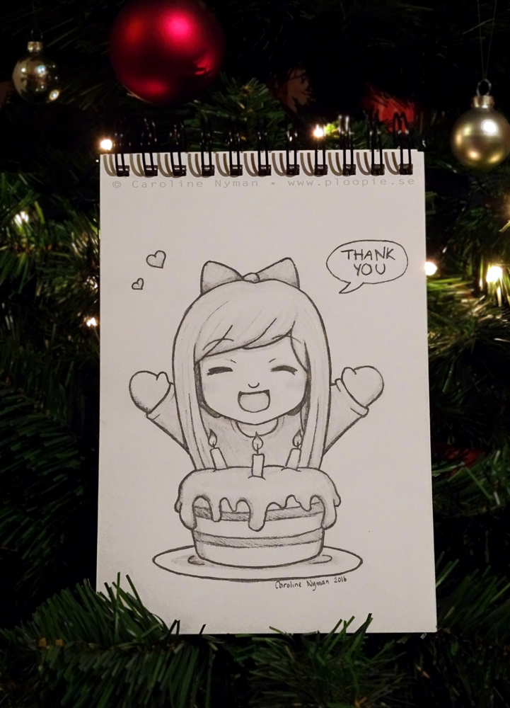 721x1000 Thank You All For The Wonderful Birthday Wishes! By Ploopie On - Birthday Wishes Sketch