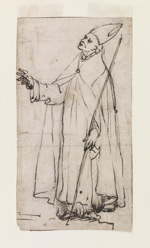 620x1024 Drawing, Standing Bishop, Ca. 1620 Objects Collection Of - Bishop Sketch