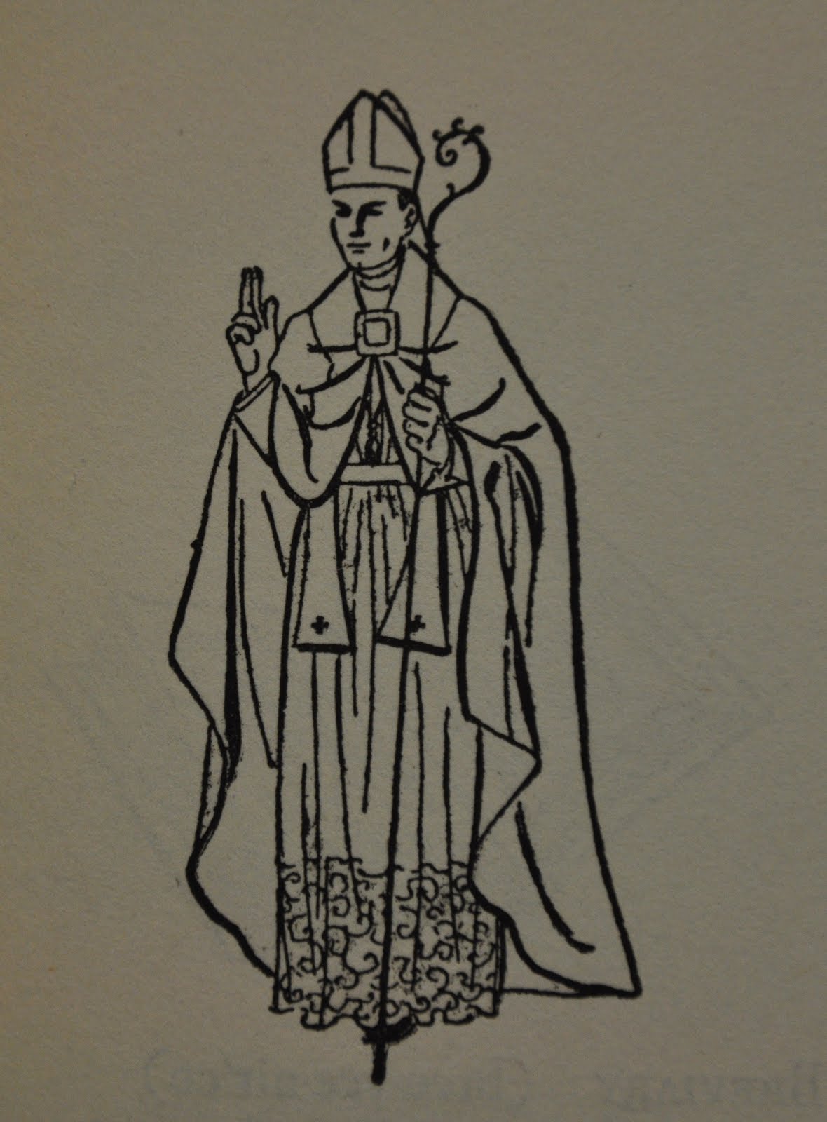 1180x1600 Orbis Catholicus Secundus Catholic Sketch - Bishop Sketch