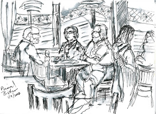 320x235 Whidbey Island Sketchers Drinking Wine And Drawing Princesses - Bistro Sketch