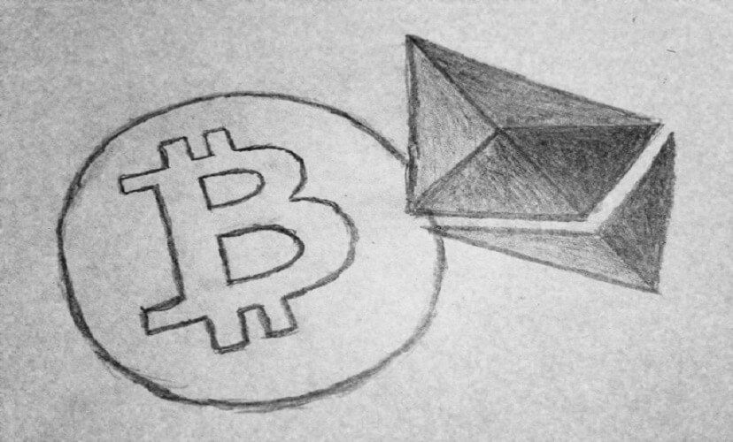 828x500 Ethereum And Bitcoin Sketch - Bitcoin Sketch