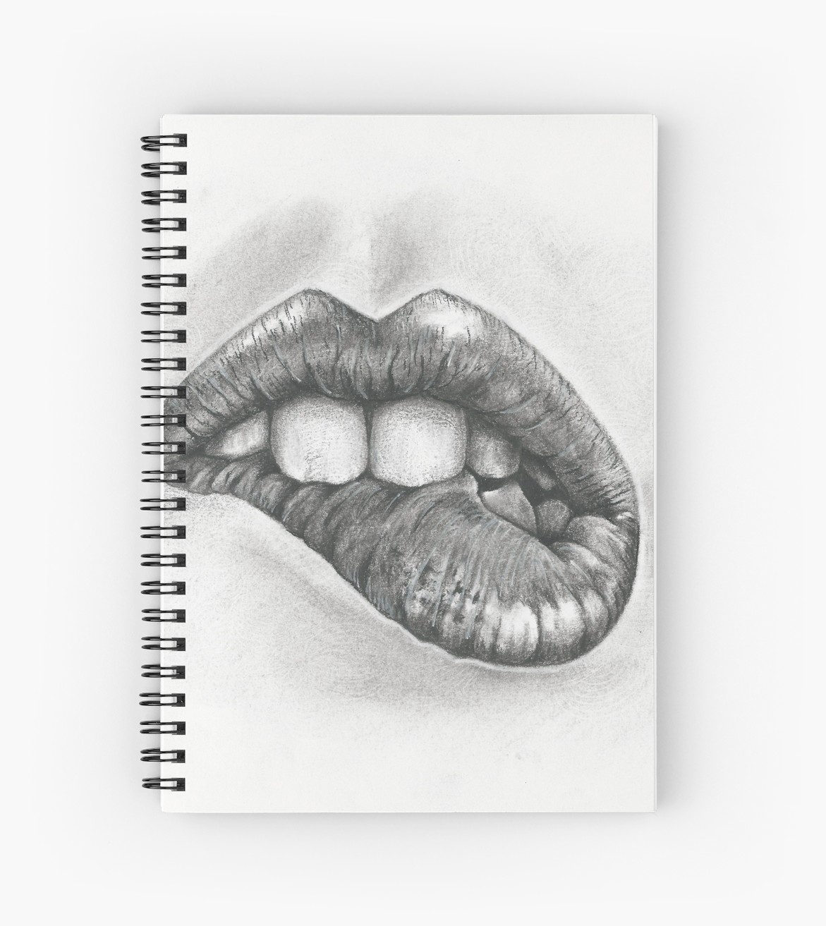 1171x1313 Biting Lip Spiral Notebooks By Haleyivers Redbubble - Biting Lip Sketch