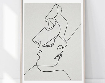 340x270 Black White Abstract Etsy - Black And White Abstract Sketches