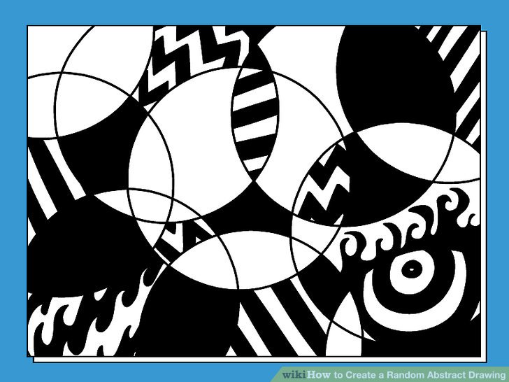 728x546 How To Create A Random Abstract Drawing 11 Steps (With Pictures) - Black And White Abstract Sketches