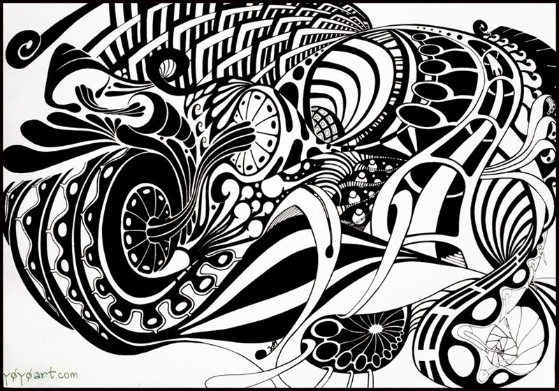 800x560 Abstract Art Drawing In Black And White ~ Crafts And Arts Ideas - Black And White Abstract Sketches