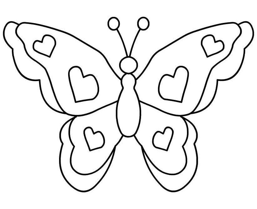 822x667 Simple Butterfly Drawings Black And White - Black And White Butterfly Sketch