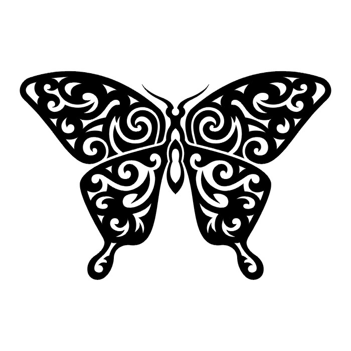 700x700 Simple Butterfly Drawings Black And White - Black And White Butterfly Sketch