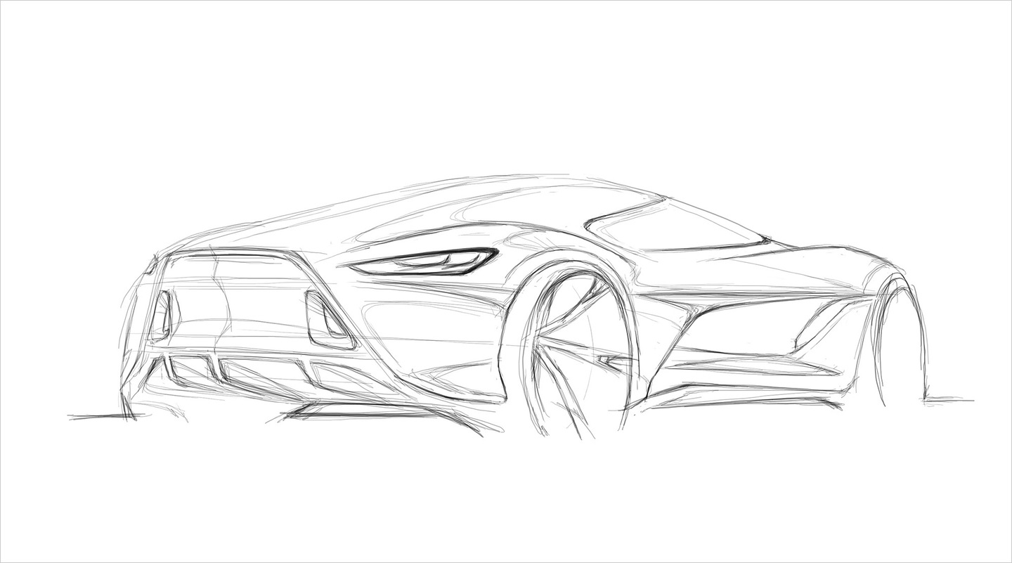 1440x801 How To Render A Sketch In Photoshop Local Motors - Black And White Car Sketches