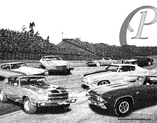 660x519 Palmieri Concepts Black And White Sketchs Vintage Cars - Black And White Car Sketches