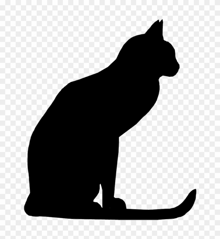 840x912 Crafty Cat Silhouette Clip Art Sketches Drawings Graphics - Black And White Cat Sketch