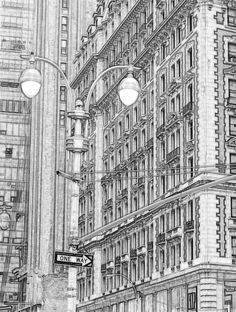 Black And White City Sketches